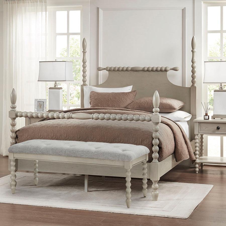 Olliix.com Benches - Beckett Tufted Accent Bench Natural