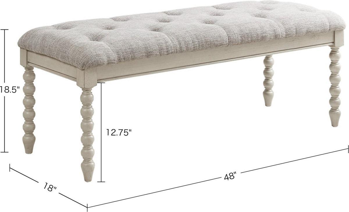 Olliix.com Benches - Beckett Tufted Accent Bench Natural
