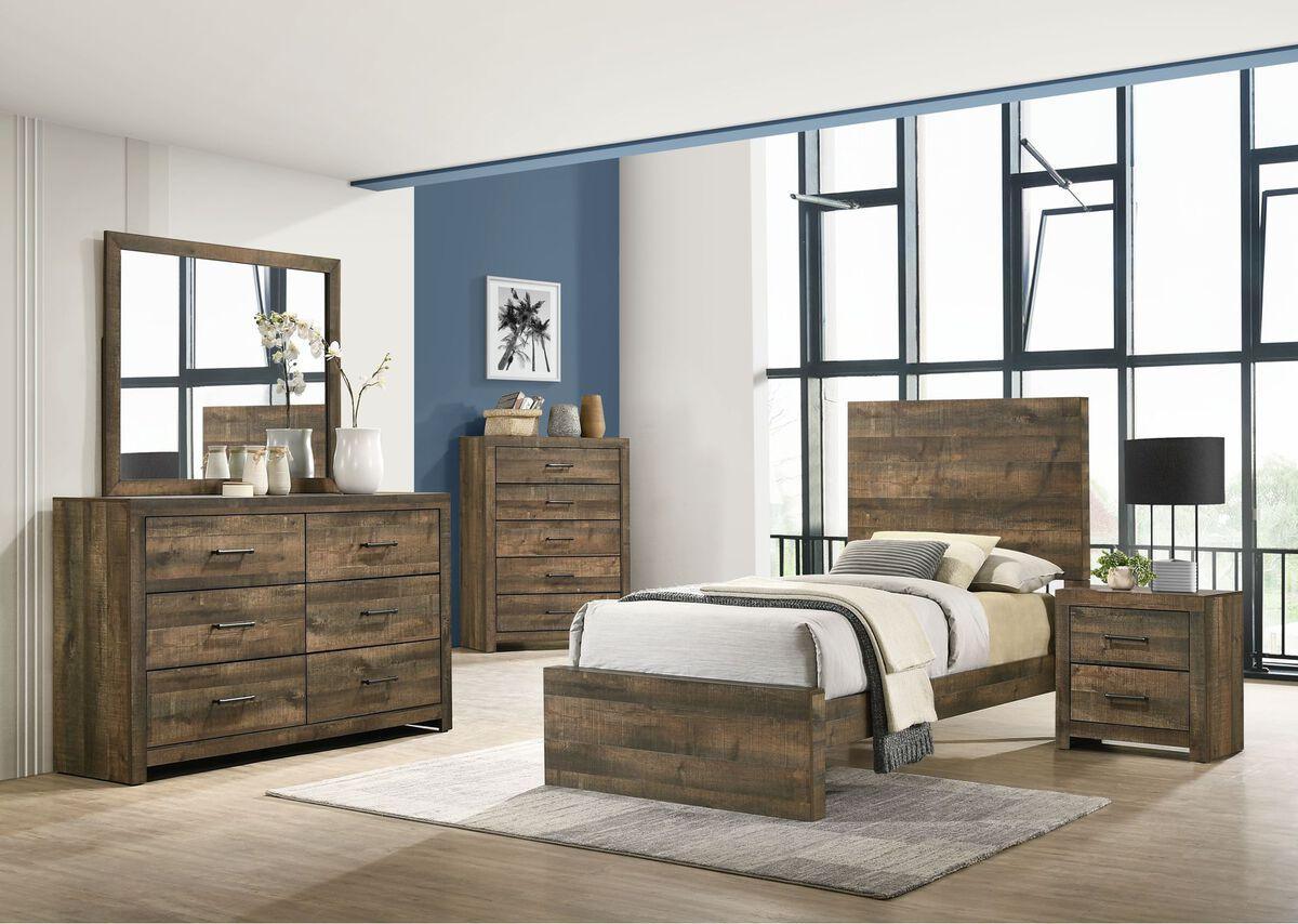 Elements Bedroom Sets - Beckett Twin Panel 4Pc Bedroom Set