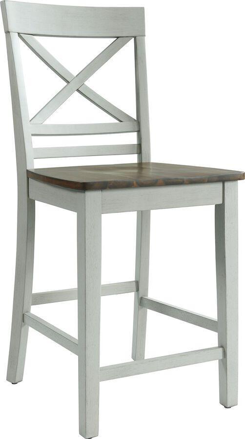 Elements Dining Sets - Bedford 5PC Counter Height Dining Set-Table & Four Chairs Brown &Gray