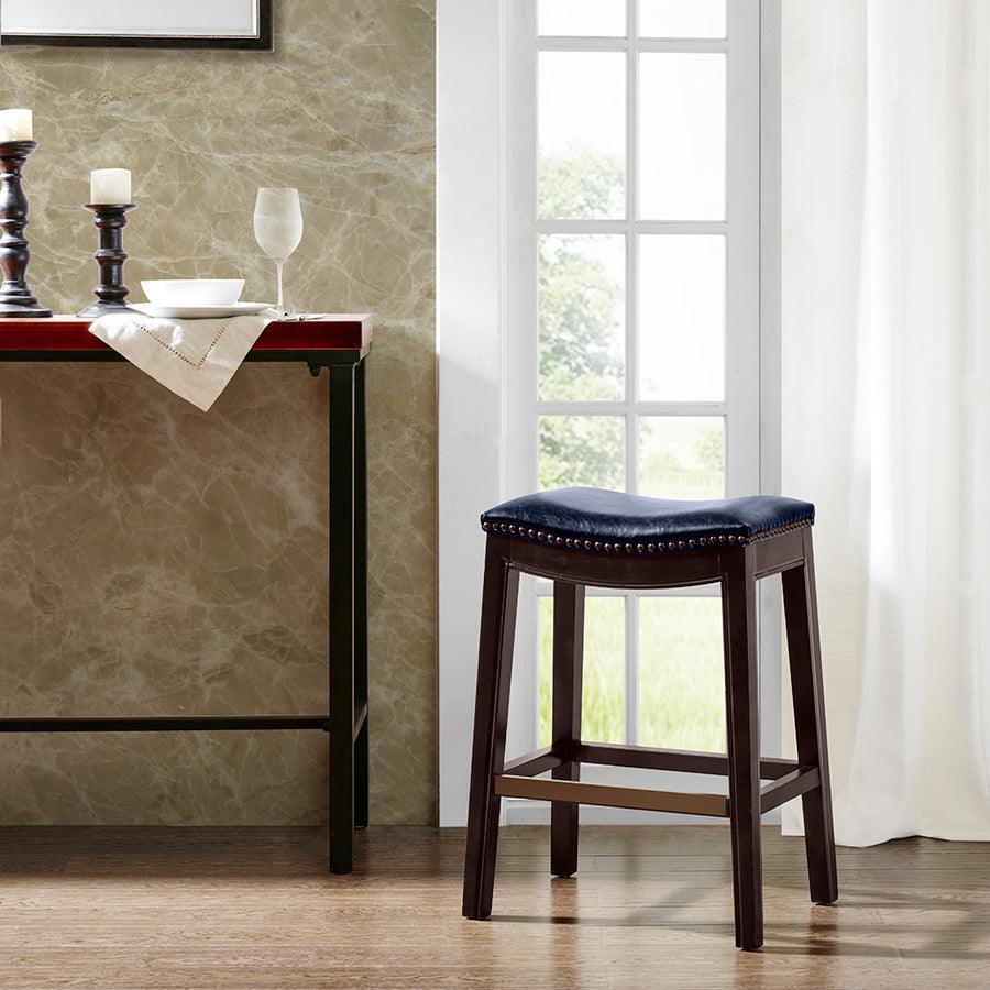 Olliix.com Barstools - Belfast Saddle Counter Stool Navy