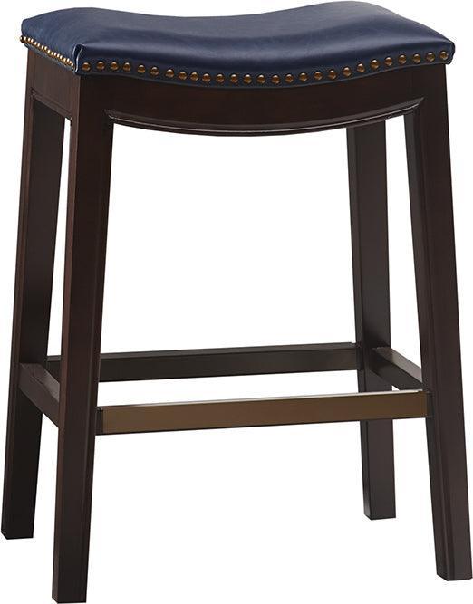 Olliix.com Barstools - Belfast Saddle Counter Stool Navy