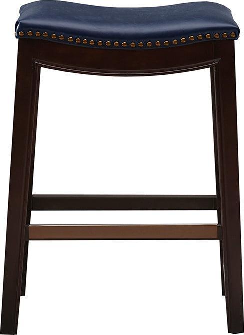 Olliix.com Barstools - Belfast Saddle Counter Stool Navy