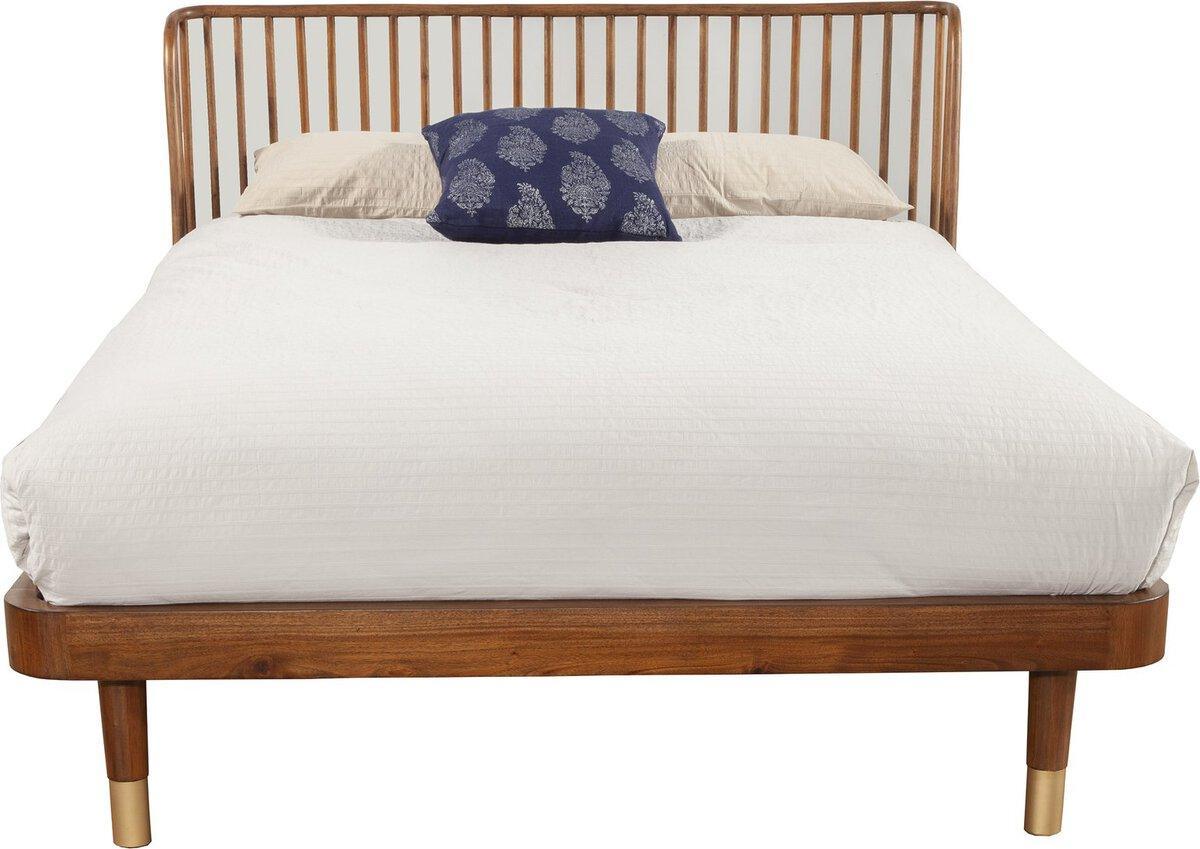Alpine Furniture Beds - Belham Full Platform Bed Dark Walnut