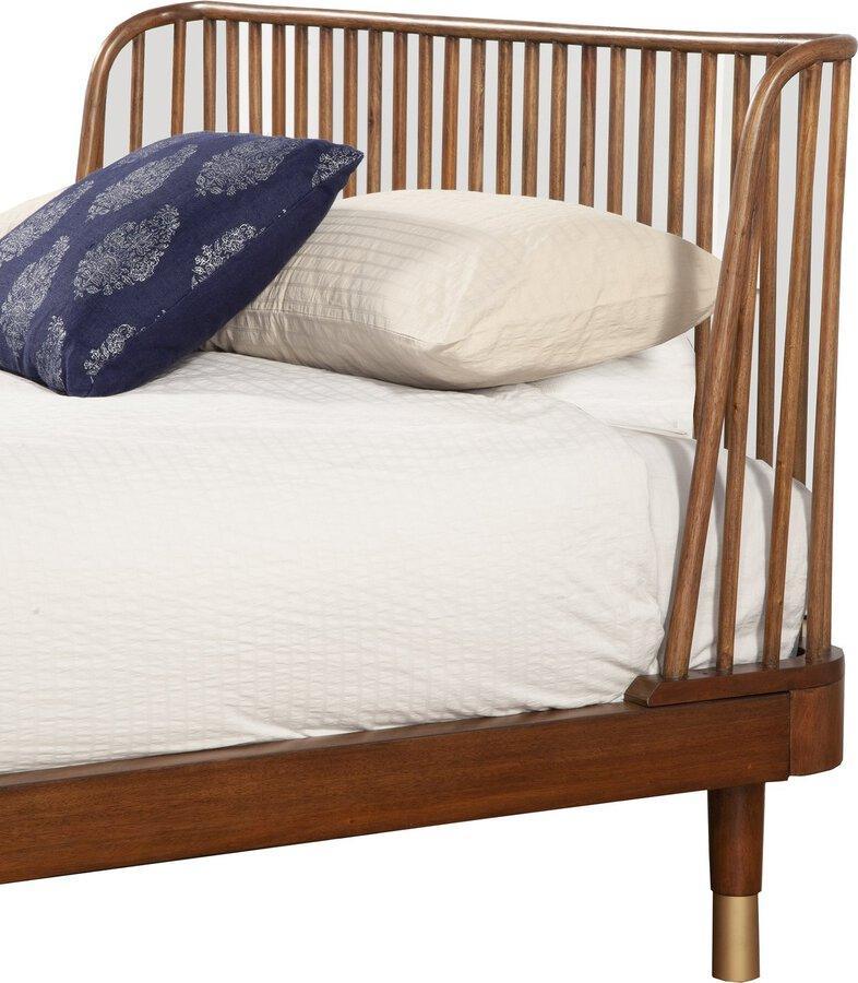 Alpine Furniture Beds - Belham Full Platform Bed Dark Walnut