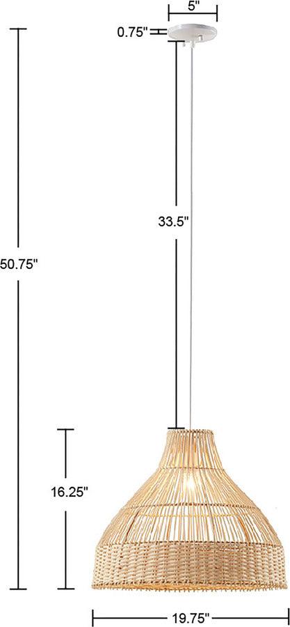 Olliix.com Ceiling Lights - Bell Shaped Bamboo Pendant Natural II151-0138