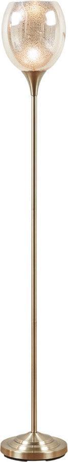 Olliix.com Floor Lamps - Bellow Uplight Floor Lamp Antique Brass