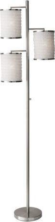 Adesso Floor Lamps - Bellows Tree Lamp Brushed Steel