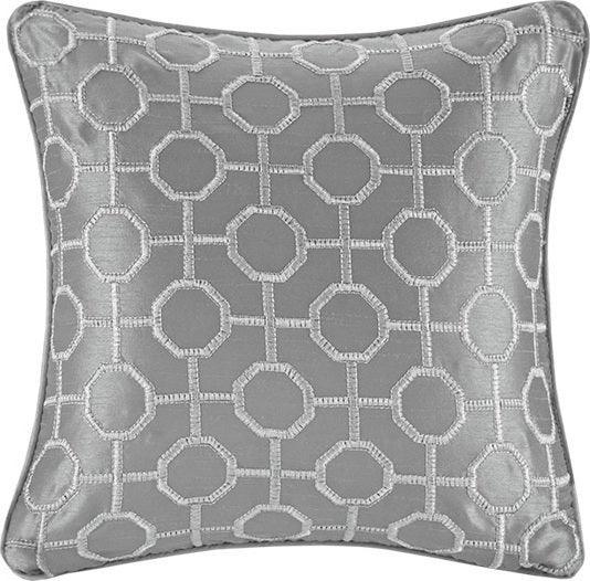 Olliix.com Comforters & Blankets - Bennett Full/Queen 4 Piece Reversible Jacquard Coverlet Set Gray