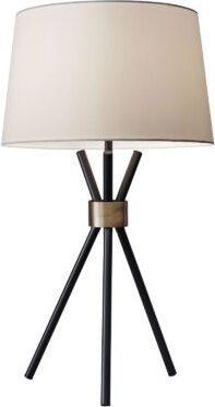 Adesso Table Lamps - Benson Table Lamp Black & Antique Brass
