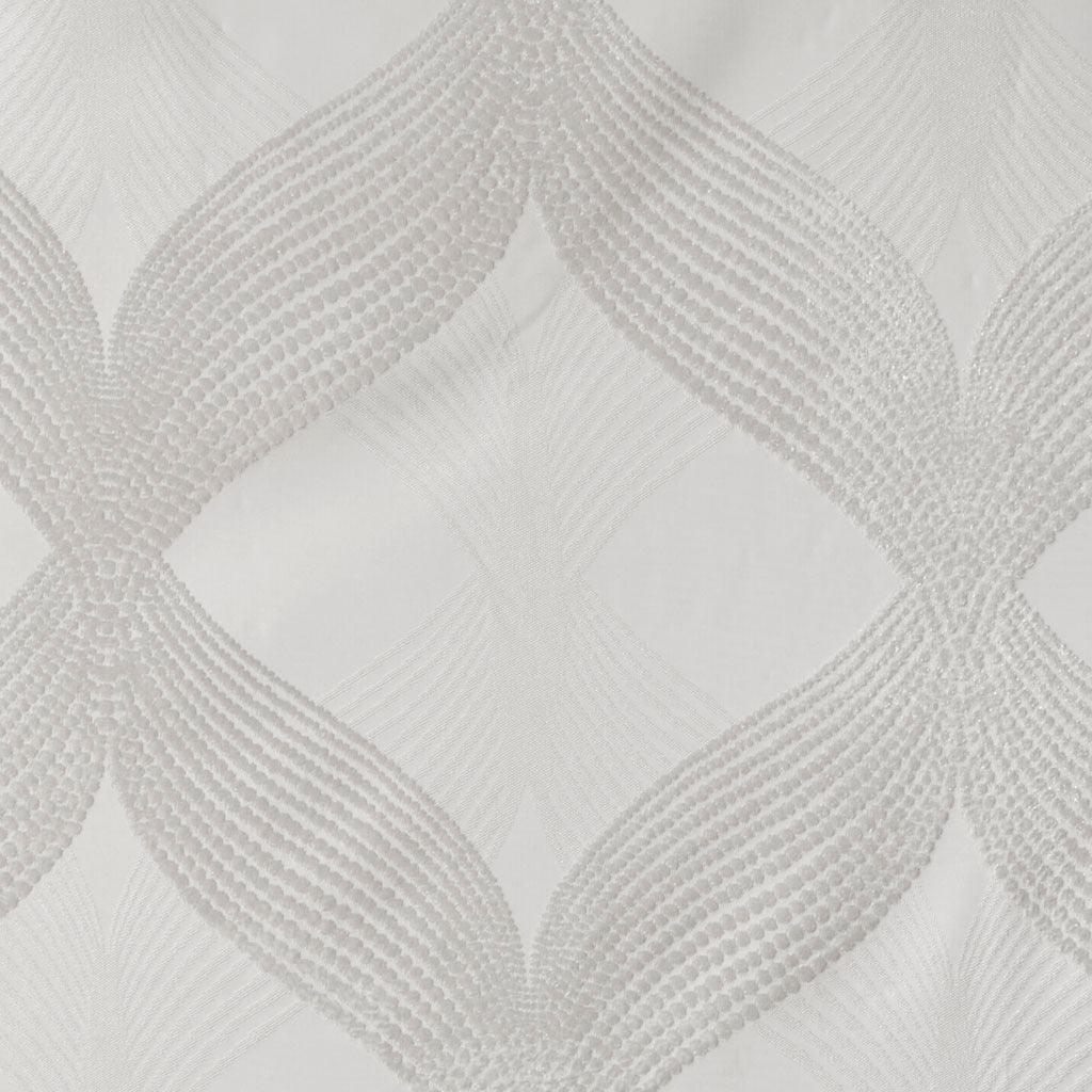 Olliix.com Curtains - Bentley 108 H Ogee Knitted Jacquard Total Blackout Panel Ivory