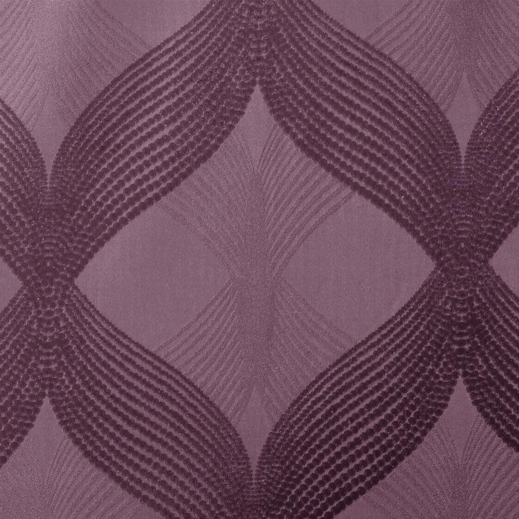 Olliix.com Curtains - Bentley 108 H Ogee Knitted Jacquard Total Blackout Panel Plum