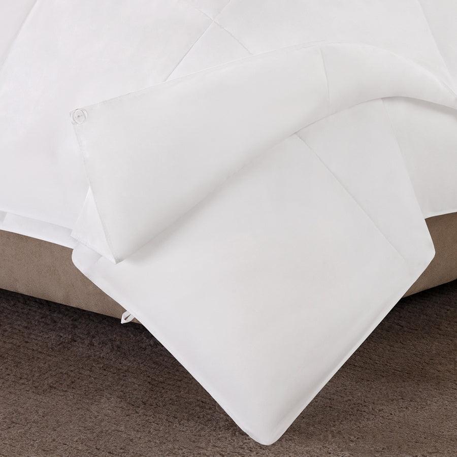 Olliix.com Comforters & Blankets - Benton King/California King All Season 2 in 1 Down Alternative Comforter Casual White