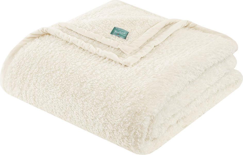 Olliix.com Comforters & Blankets - Berber Blanket Ivory WR51-2210