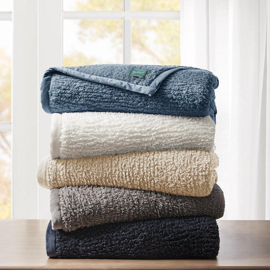 Olliix.com Comforters & Blankets - Berber Blanket Ivory WR51-2210