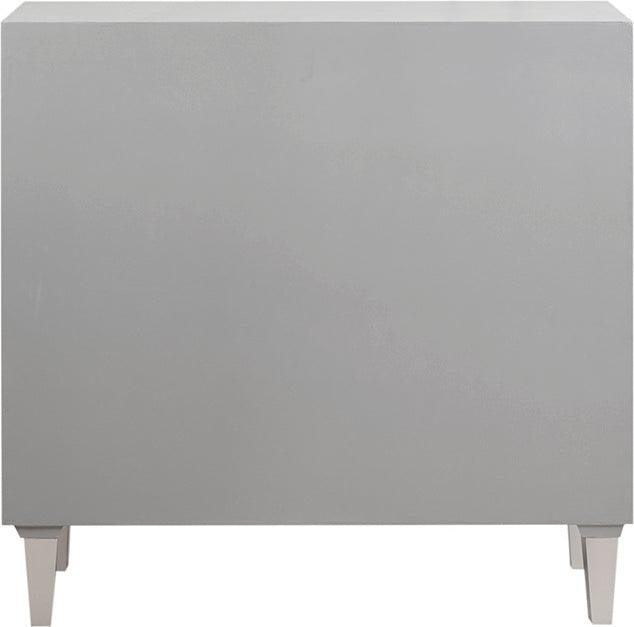 Olliix.com Buffets & Cabinets - Bering 2 Door Abstract Modern Accent Chest Silver Multicolor