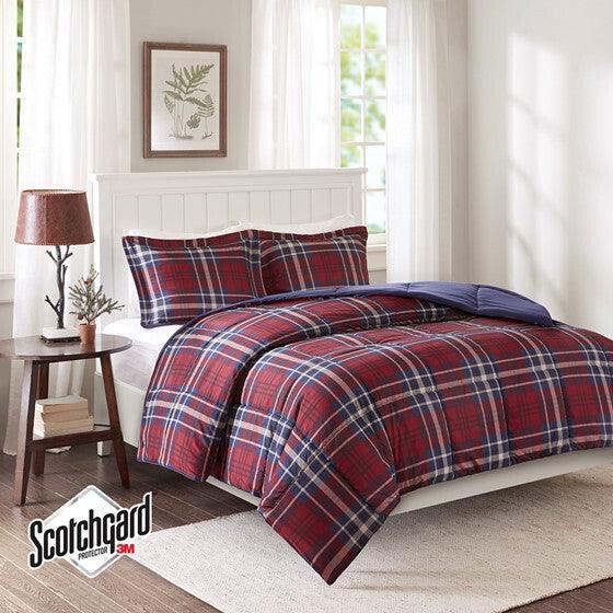 Olliix.com Bedding - Bernard Comforter Full / Queen Red