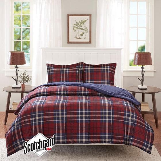 Olliix.com Bedding - Bernard Comforter Full / Queen Red