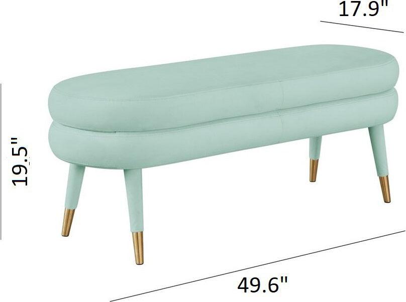 Tov Furniture Benches - Betty Bench Sea Foam Green