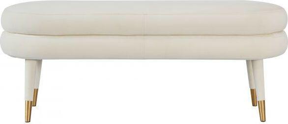 Tov Furniture Benches - Betty Cream Velvet Bench