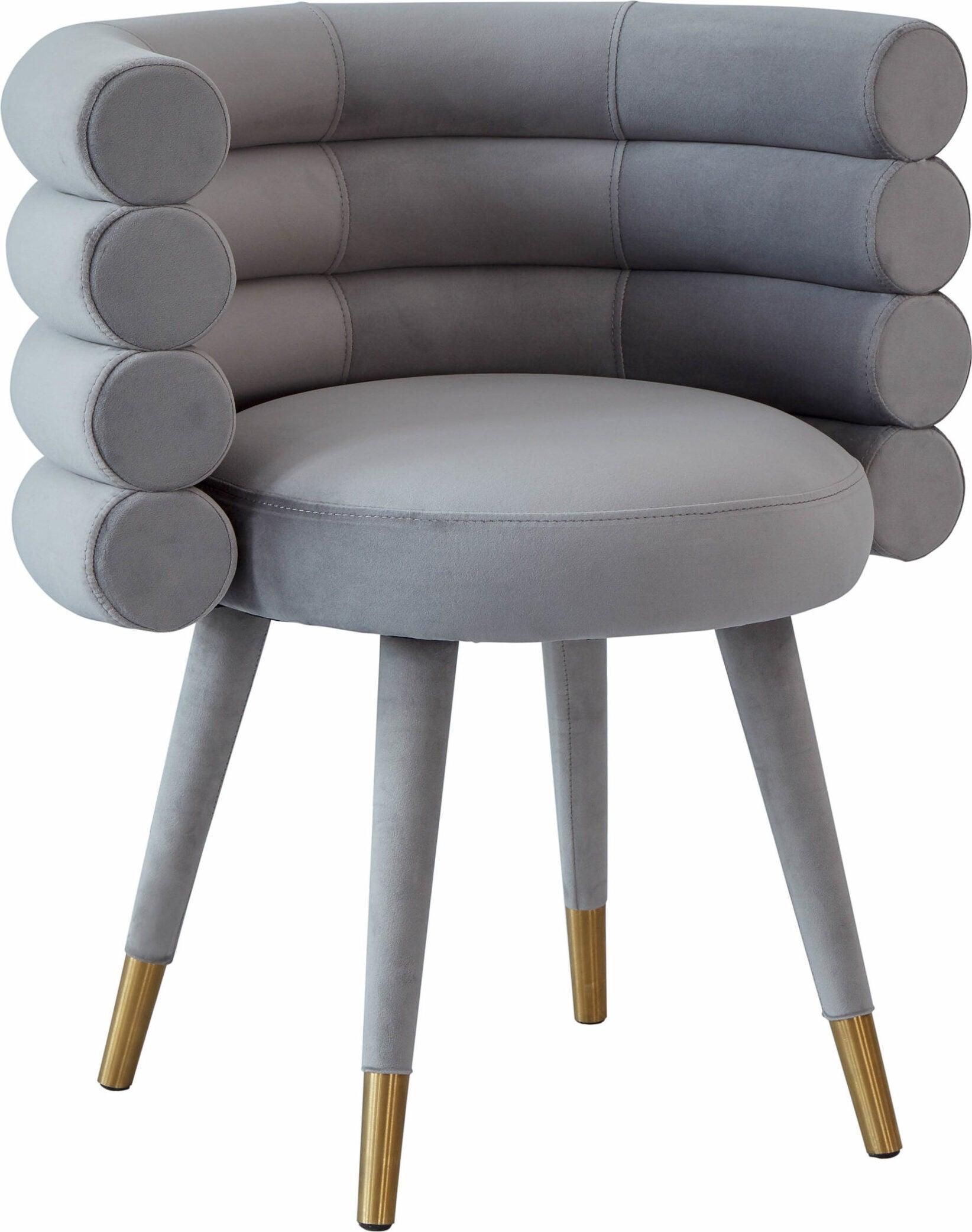 Tov Furniture Dining Chairs - Betty Gray Velvet Dining Chair