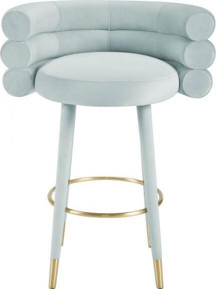 Tov Furniture Barstools - Betty Sea Foam Green Velvet Barstool