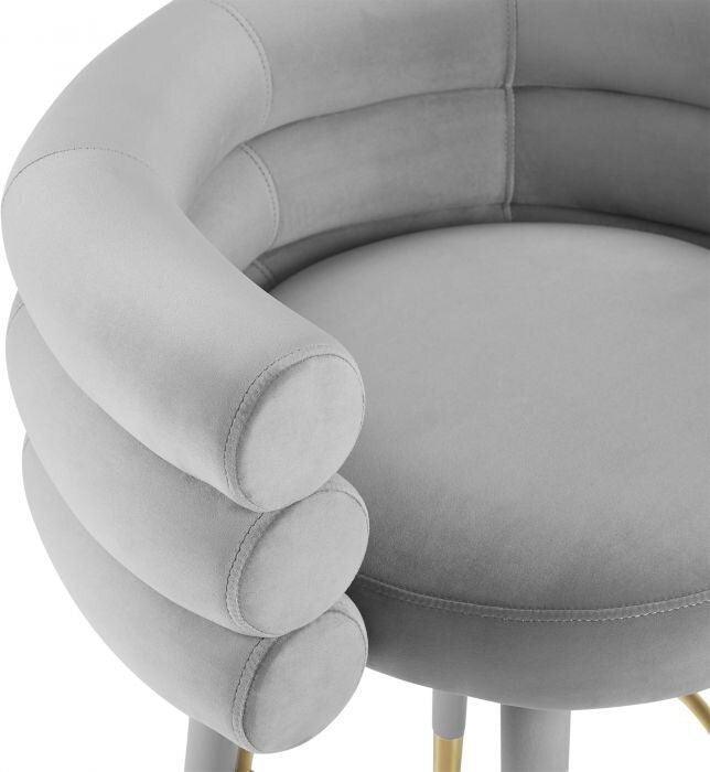 Tov Furniture Barstools - Betty Velvet Barstool Gray