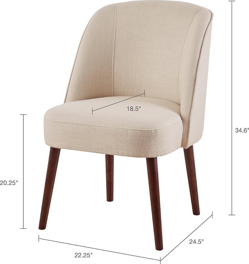 Olliix.com Dining Chairs - Bexley Contemporary Rounded Back Dining Chair 22.25Wx24.5Dx34.6H" Natural