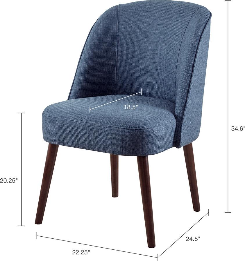 Olliix.com Dining Chairs - Bexley Modern/Contemporary Rounded Back Dining Chair Blue