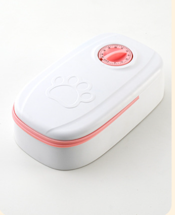 Regis Pet Grooming Supplies - Automatic Pet Feeder Smart Food Dispenser For Cats Dogs Timer Stainless Steel Bowl Auto Dog Cat Pet Feeding Pets Supplies Pink Single meal