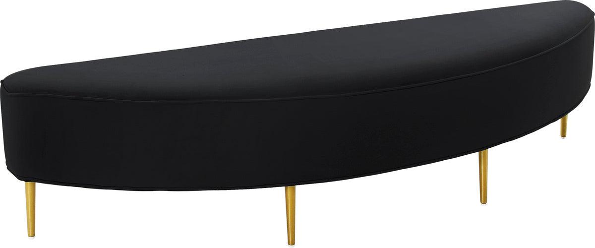 Tov Furniture Benches - Bianca Black Velvet King Bench