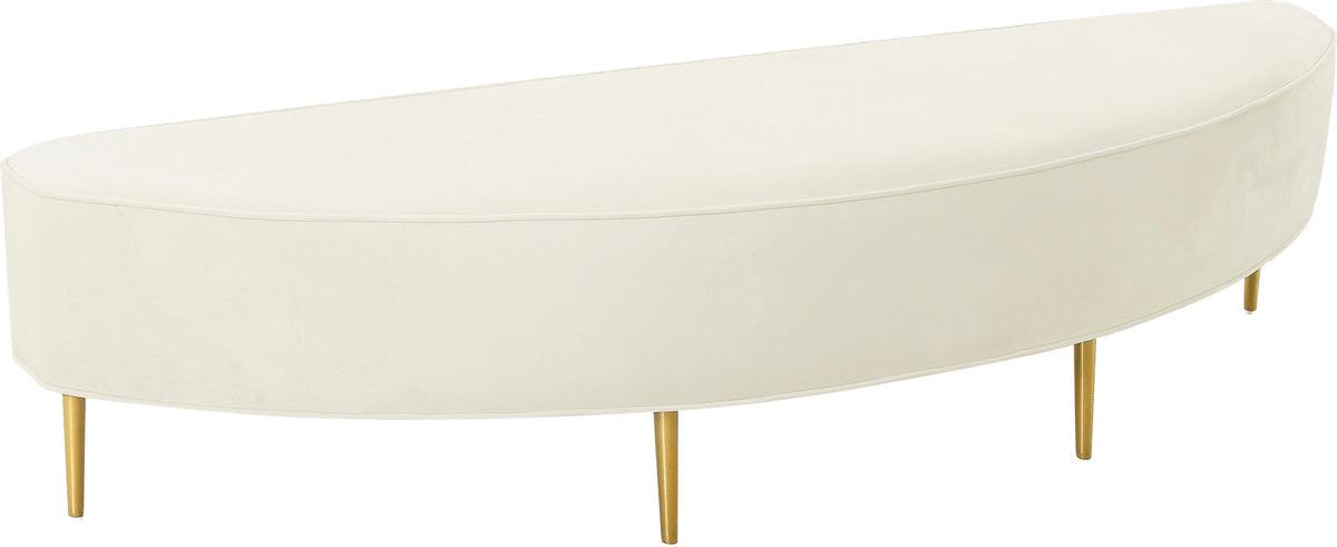 Tov Furniture Benches - Bianca Cream Velvet Full Bench