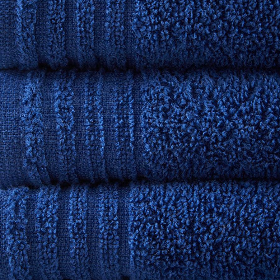 Olliix.com Bath Towels - Big Bundle 100% Cotton 12 Piece Bath Towel Set Navy