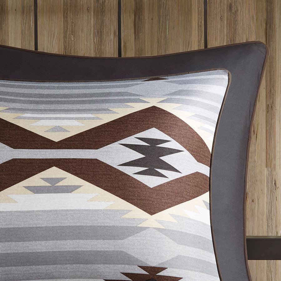 Olliix.com Comforters & Blankets - Bitter Creek Oversized Comforter Set Gray & Brown King