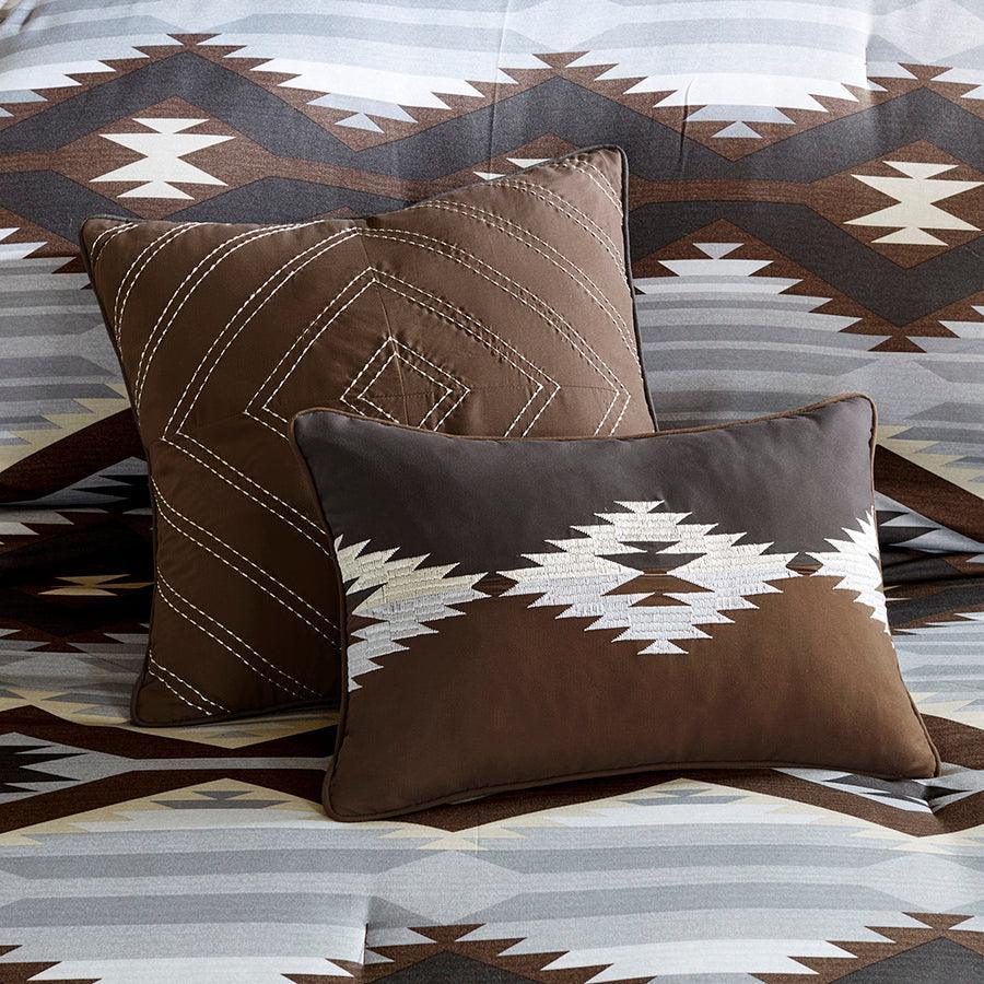 Olliix.com Comforters & Blankets - Bitter Transitional Creek Oversized Comforter Set Gray | Brown Full