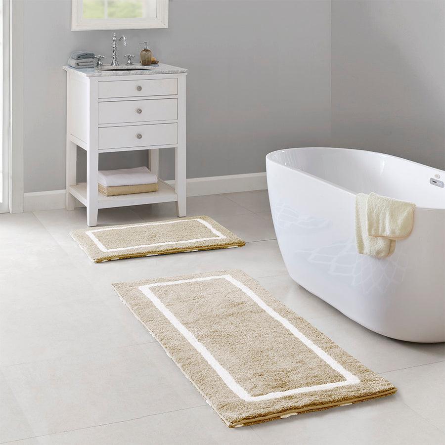 Olliix.com Bath Rugs - Bittman Reversible High Pile Tufted Bath Rug Navy-MP72-5663