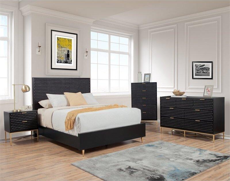Alpine Furniture Nightstands & Side Tables - Black Pearl Nightstand Black