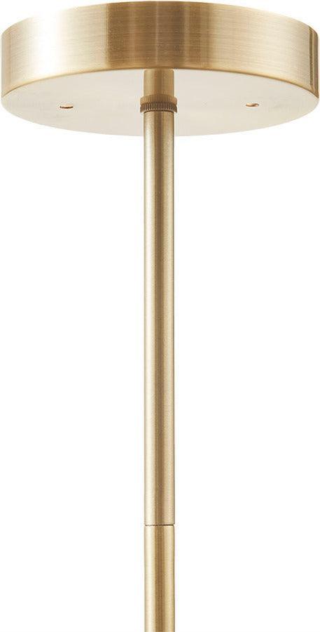 Olliix.com Ceiling Lights - Blaire 6-light Ombre Globe Chandelier Antique Brass | Amber