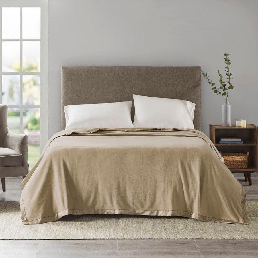 Olliix.com Comforters & Blankets - Blanket Beige BL51-0526