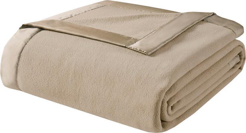 Olliix.com Comforters & Blankets - Blanket Beige BL51-0526