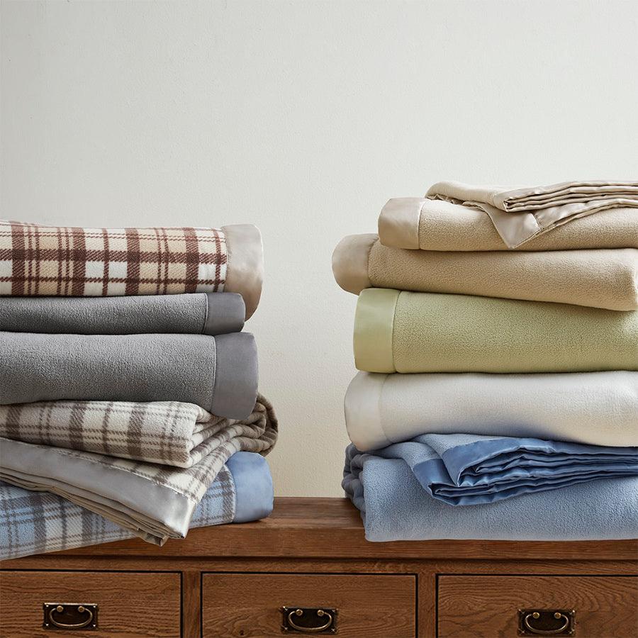 Olliix.com Comforters & Blankets - Blanket Grey Plaid BL51-0895