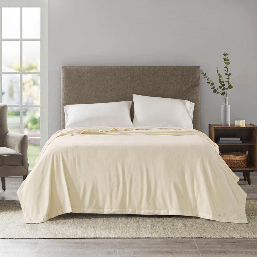 Olliix.com Comforters & Blankets - Blanket Ivory BL51-0515