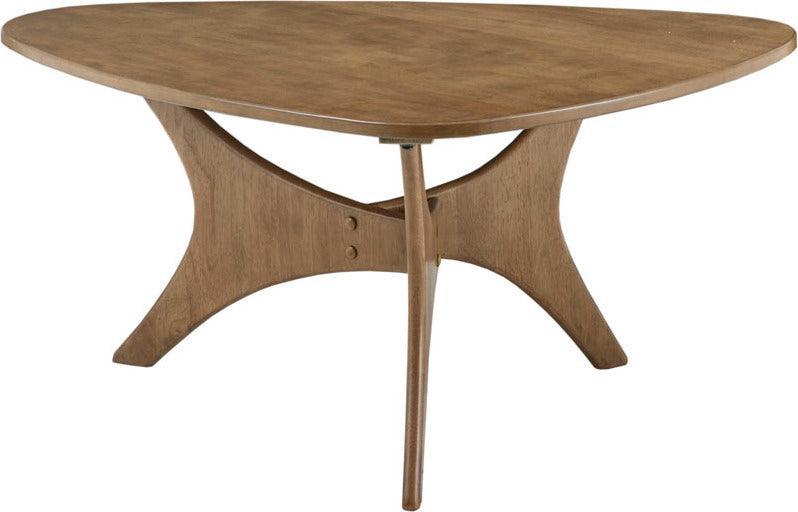 Olliix.com Coffee Tables - Blaze Triangle Wood Coffee table Light Brown