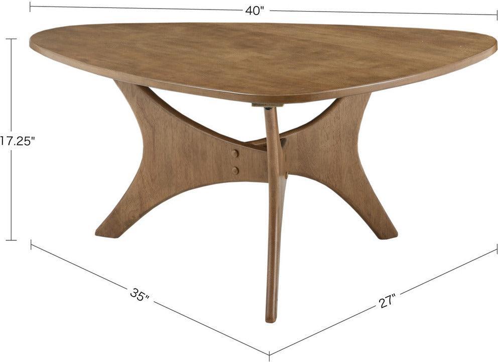 Olliix.com Coffee Tables - Blaze Triangle Wood Coffee table Light Brown