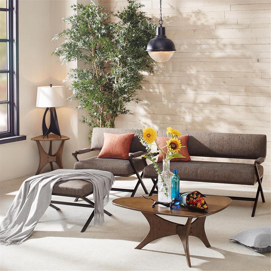 Olliix.com Side & End Tables - Blaze Triangle Wood End Table Brown