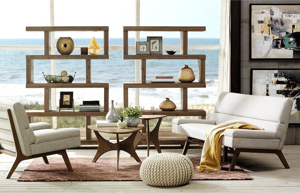 Olliix.com Side & End Tables - Blaze Triangle Wood End Table Brown