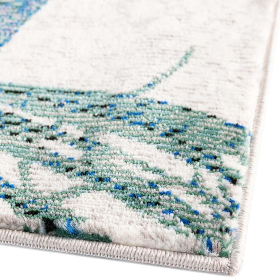 Unique Loom Indoor Rugs - Blossom Beach/Nautical 10x14 Rectangular Rug Ivory