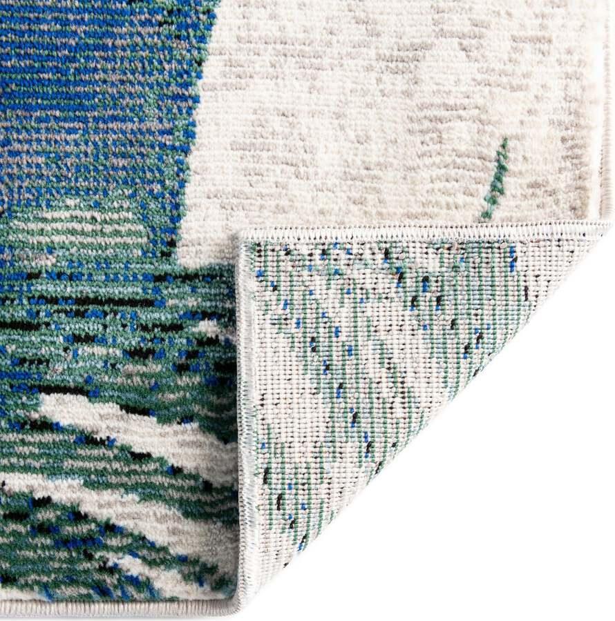 Unique Loom Indoor Rugs - Blossom Beach/Nautical 10x14 Rectangular Rug Ivory