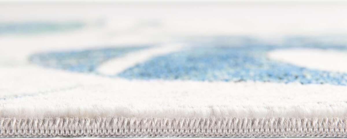 Unique Loom Indoor Rugs - Blossom Beach/Nautical 10x14 Rectangular Rug Ivory