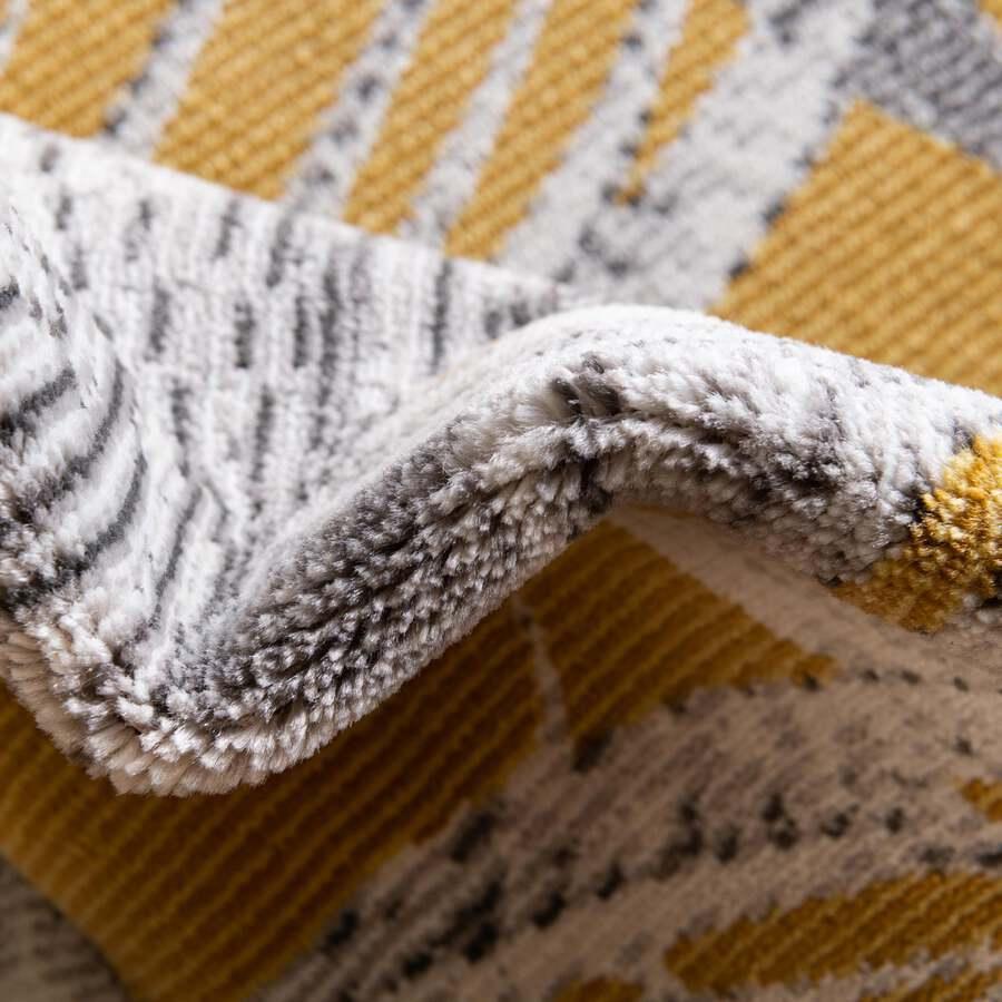 Unique Loom Indoor Rugs - Blossom Beach/Nautical 10x14 Rectangular Rug Yellow
